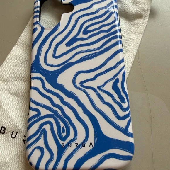 Blue and White Wave Burga iPhone 17 case - Picture 3 of 3